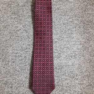 Bruno Marchesi Red & Black Geometric Tie